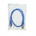 Cable USB To Mini 5pin (0.45M) Blue